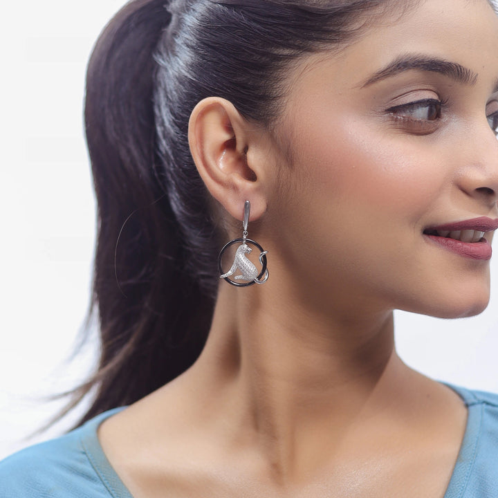 Midnight Panther Hoops - tassyasilver.com