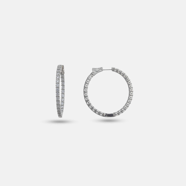 Midnight Starlit Hoops - tassyasilver.com
