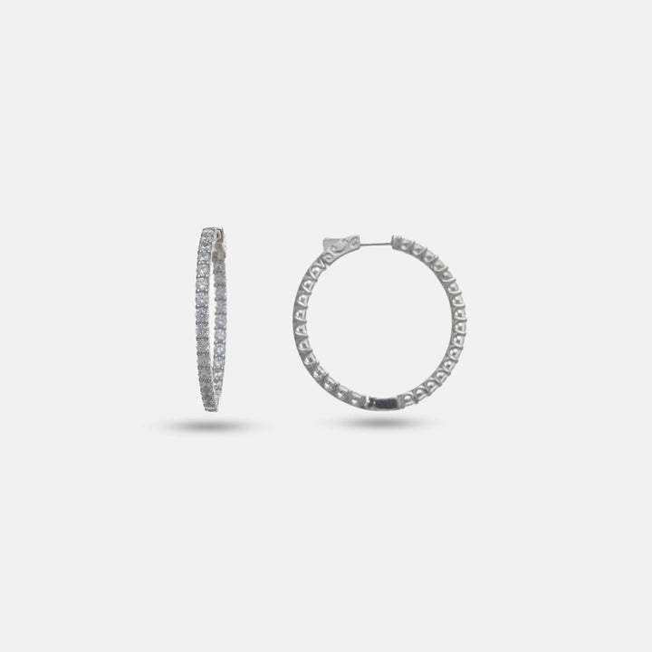 Midnight Starlit Hoops - tassyasilver.com