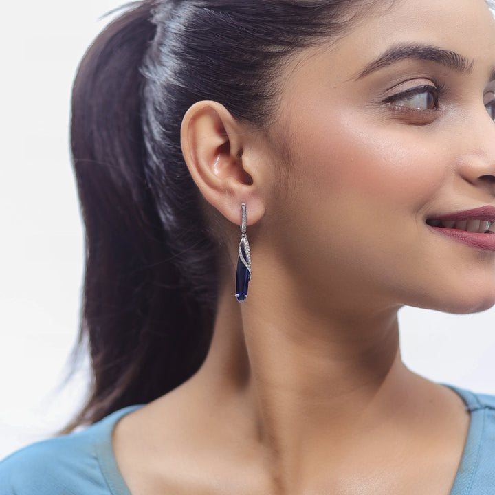 Midnight Wave Drop Earrings - tassyasilver.com