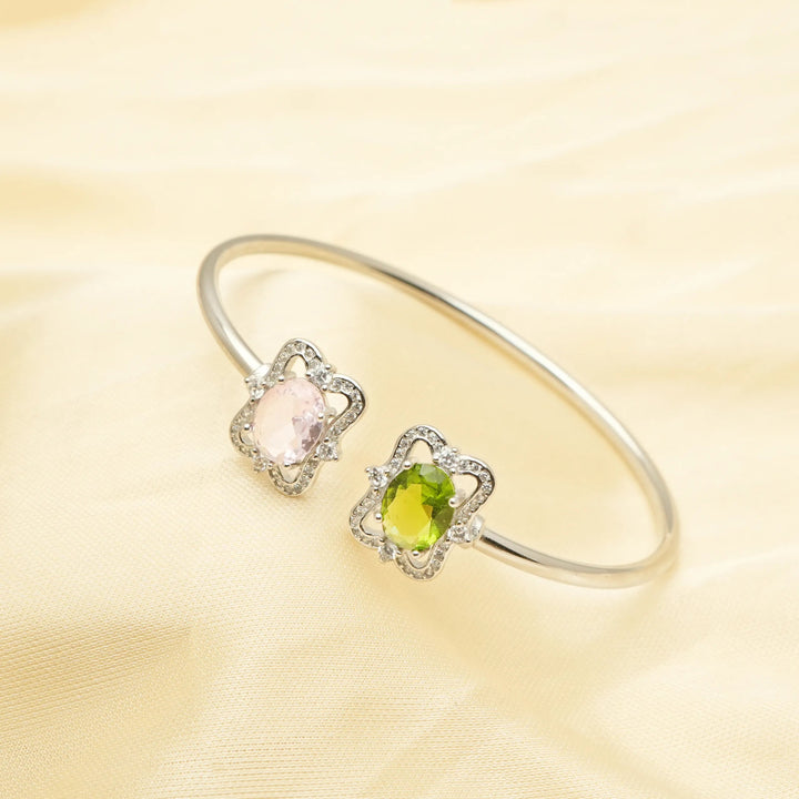 Mystic Duo Gemstone Kada - tassyasilver.com