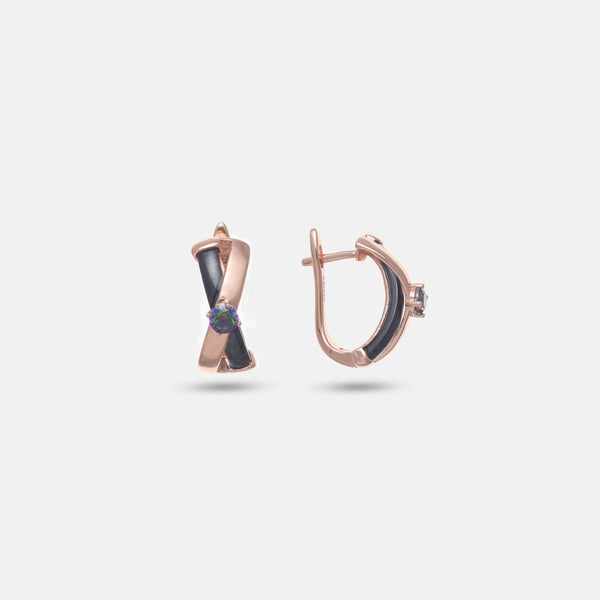 925 Silver Mystic Prism Hoop Earrings