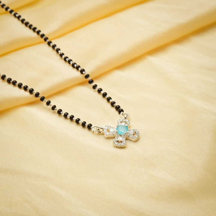 Ocean Glow Silver Mangalsutra - tassyasilver.com