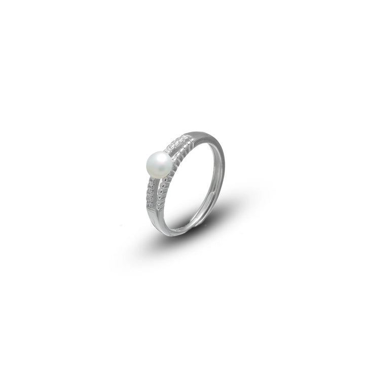 Paved Pearl Stream Ring - tassyasilver.com