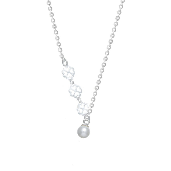 Pearl Drop Chain Pendant - tassyasilver.com