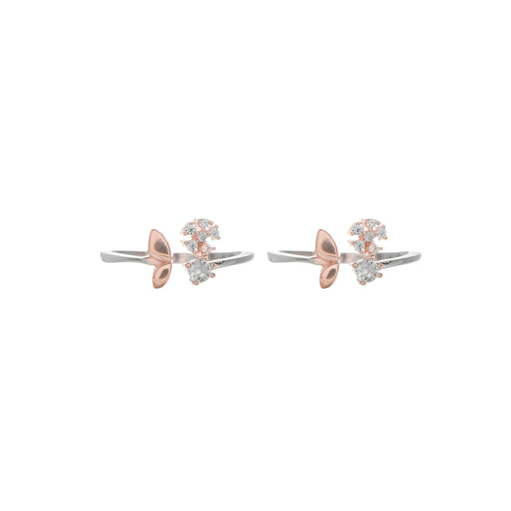 Petal Glow Toe Rings - tassyasilver.com