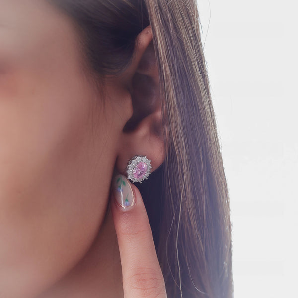 Pink Blush Radiance Studs - tassyasilver.com