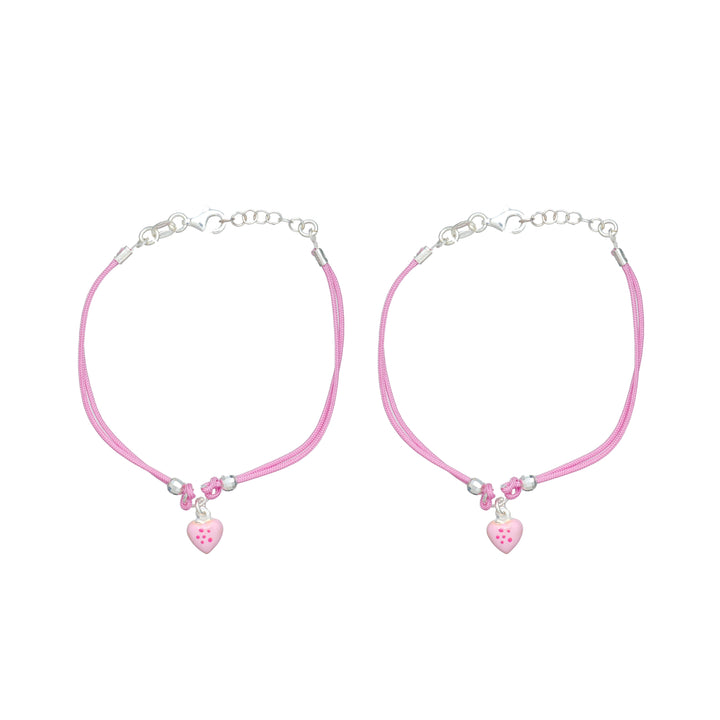 Pink Heart Baby Bracelet - tassyasilver.com