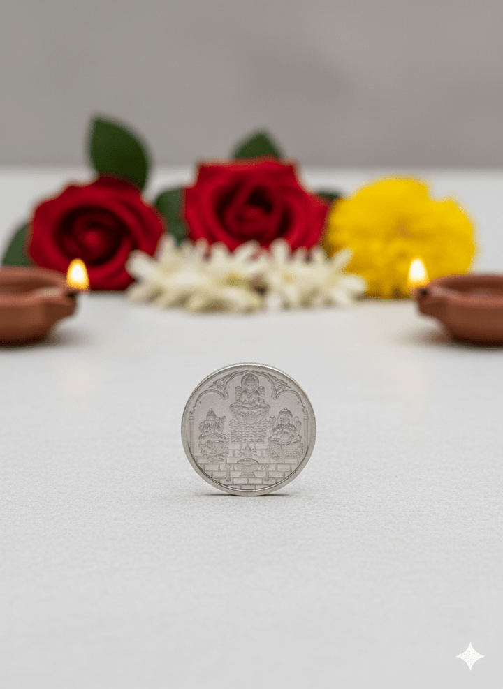 Pure 999 Silver 15g Mahalakshmi Tassya Coin - tassyasilver.com
