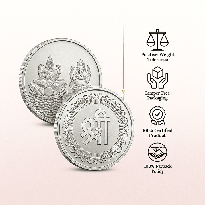 Pure 999 Silver 15g Shree Tassya Coin - tassyasilver.com