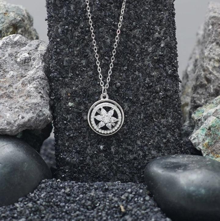 Radiant Flower Chain Pendant - tassyasilver.com