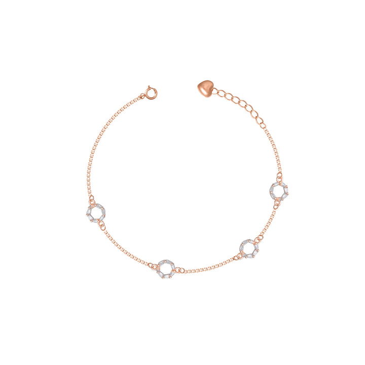Rosé Crystal Orbit Bracelet - tassyasilver.com