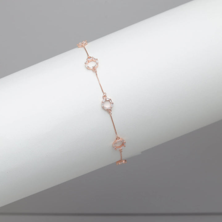 Rosé Crystal Orbit Bracelet - tassyasilver.com