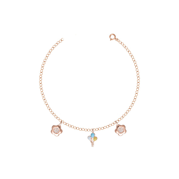 925 Silver Rose Dream Charm Bracelet