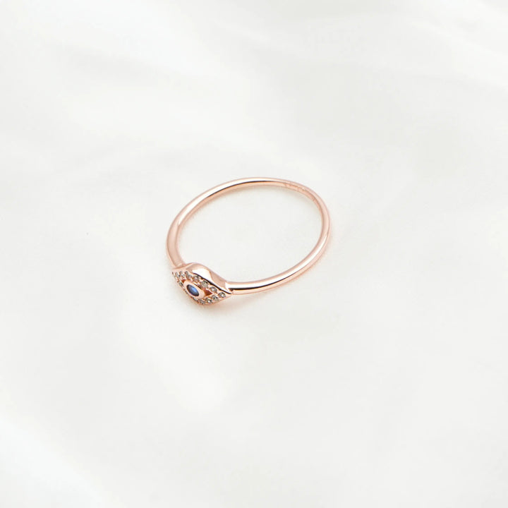 Rosé Evil Eye Grace Ring - tassyasilver.com