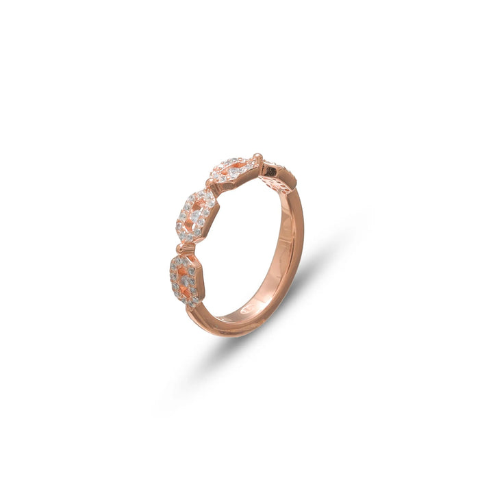 Rosé Gleam Hexa Band - tassyasilver.com