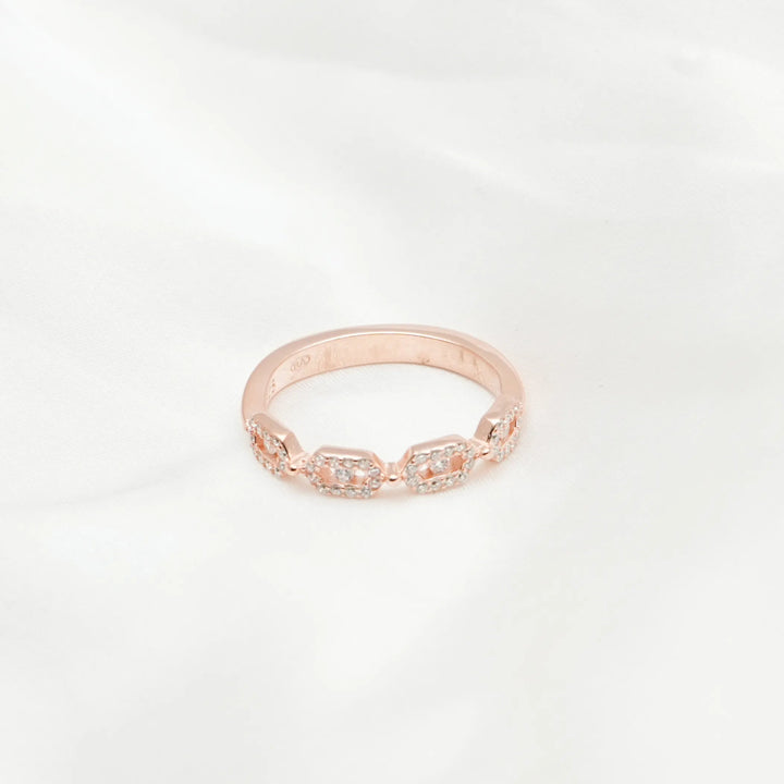 Rosé Gleam Hexa Band - tassyasilver.com