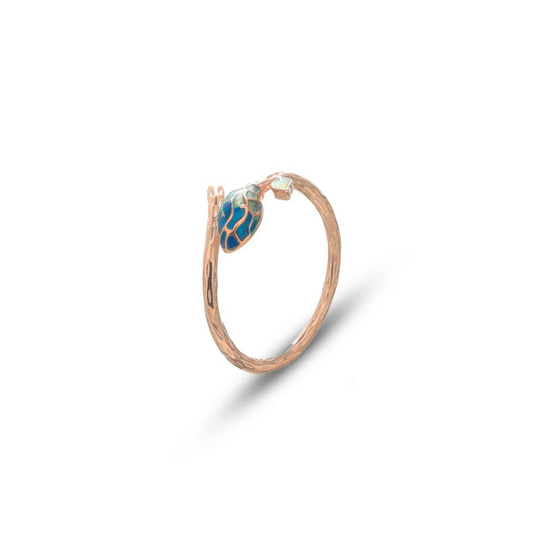 925 Silver Rose Gold Bloom Embrace Ring