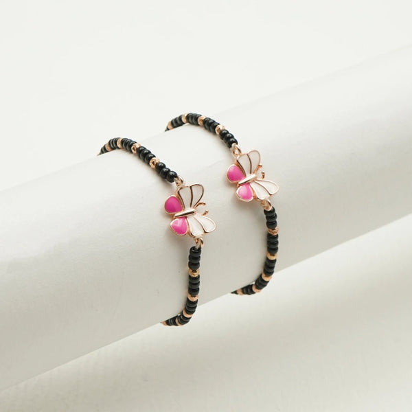 Rose Gold Butterfly Baby Bracelet - tassyasilver.com