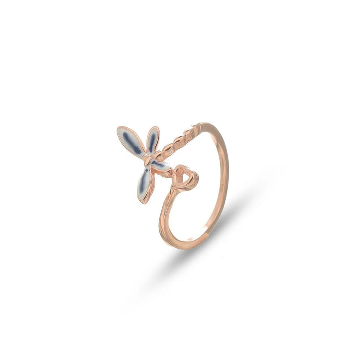 Rose Gold Dragonfly Dream Ring - tassyasilver.com