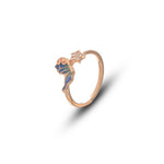 925 Rose Gold Dreambird & Star Ring