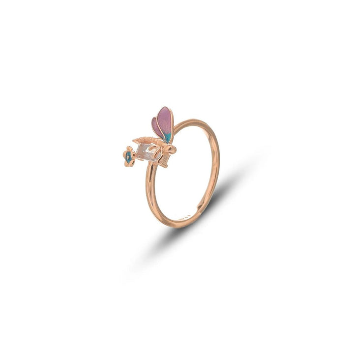 Rose Gold Firefly Glow Ring - tassyasilver.com