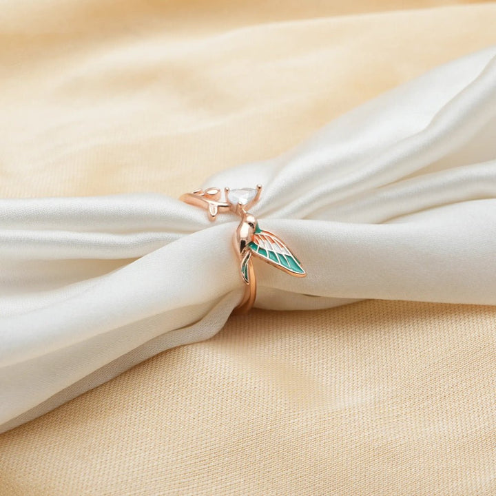 Rose Gold Garden Hummer Ring - tassyasilver.com