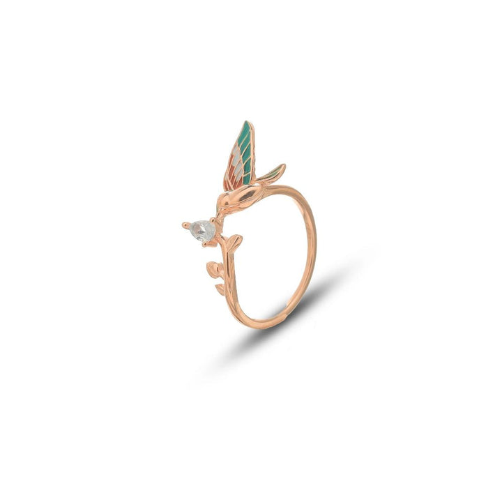 Rose Gold Garden Hummer Ring - tassyasilver.com