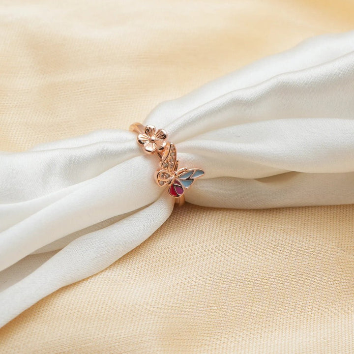 Rose Gold Garden Whispers Ring - tassyasilver.com