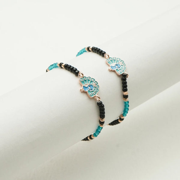 Rose Gold Peacock Baby Bracelet - tassyasilver.com