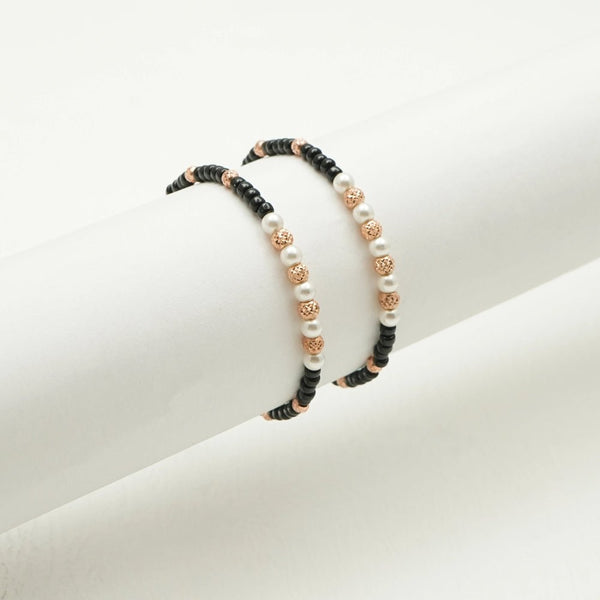 Rose Gold Pearl Baby Bracelet - tassyasilver.com