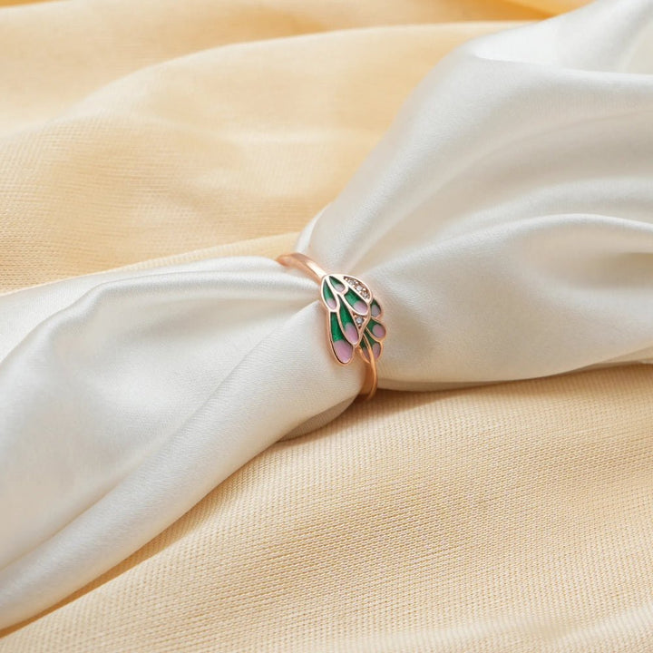 Rose Gold Petal Grace Ring - tassyasilver.com