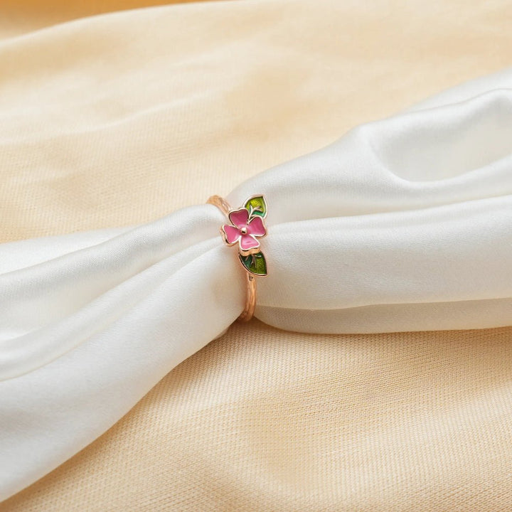 Rose Gold Pink Blossom Ring - tassyasilver.com