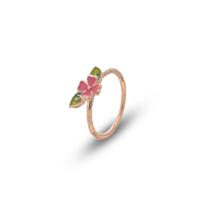 Rose Gold Pink Blossom Ring - tassyasilver.com