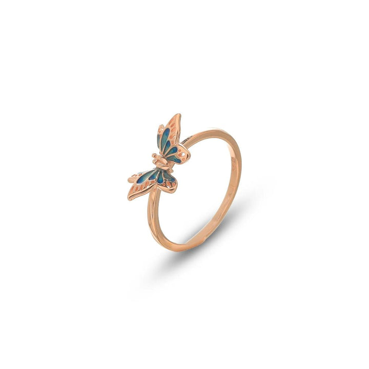 Rose Gold Twilight Butterfly Ring - tassyasilver.com
