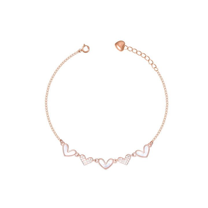 Rosé Heartbeats Bracelet - tassyasilver.com