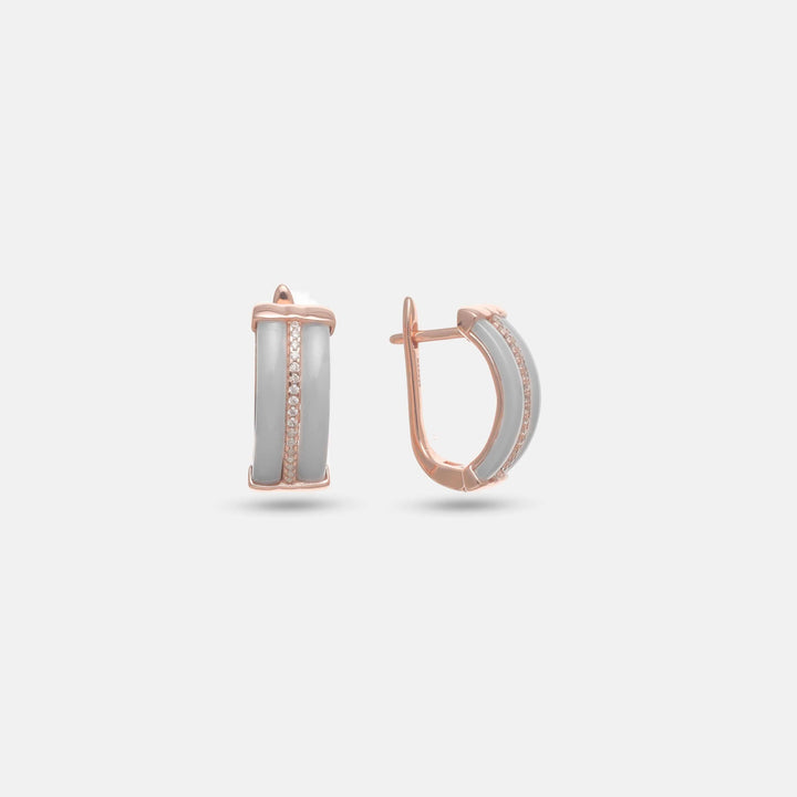 Rosé Ivory Luxe Hoops - tassyasilver.com