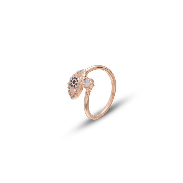 Rosé Midnight Evil Eye Ring - tassyasilver.com