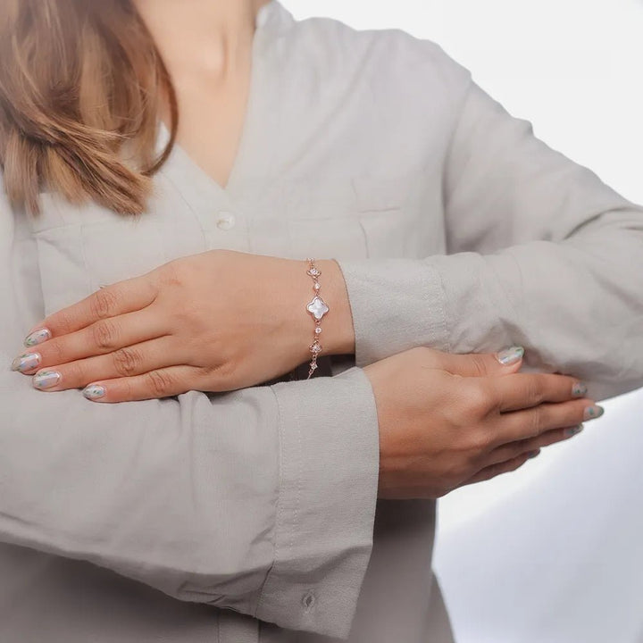 Rosé Petal Bloom Bracelet - tassyasilver.com