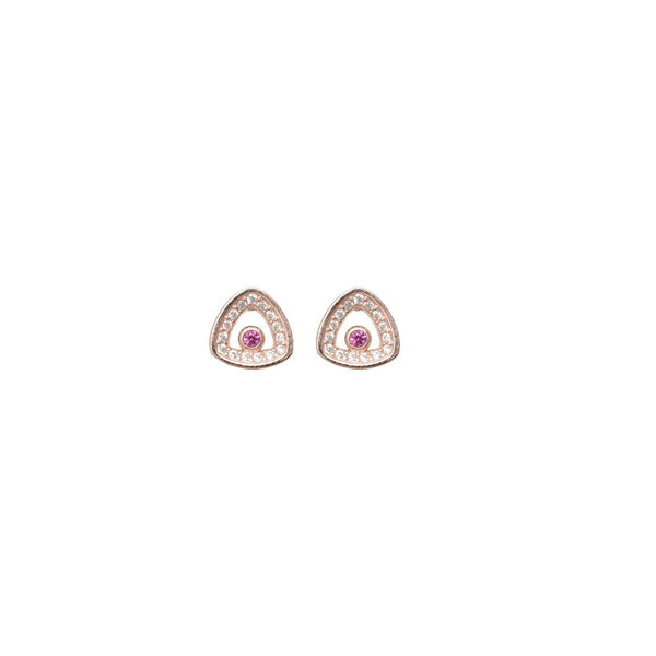925 Silver Rosé Prism Baby Studs