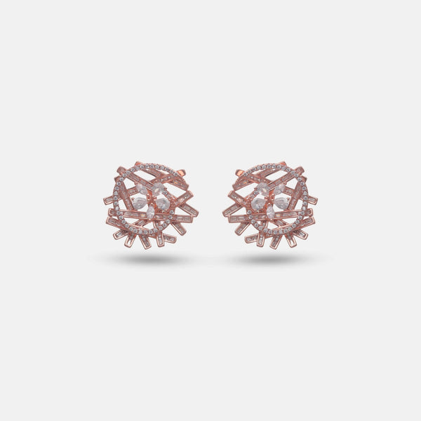 Rosé Radiance Burst Hoops - tassyasilver.com