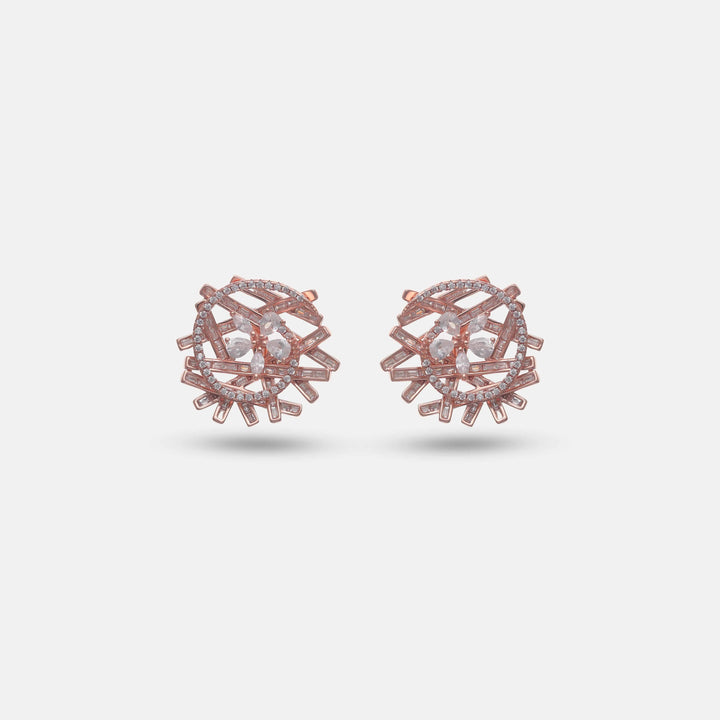 Rosé Radiance Burst Hoops - tassyasilver.com