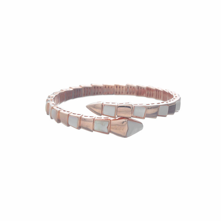 Rosé Serpent Shine Wrap Kada - tassyasilver.com