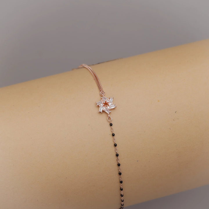 Rosé Snowspark Mangalsutra Bracelet - tassyasilver.com