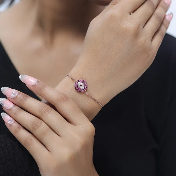 Tassya Silver rosegold Blush Aura bracelet in 925 sterling silver
