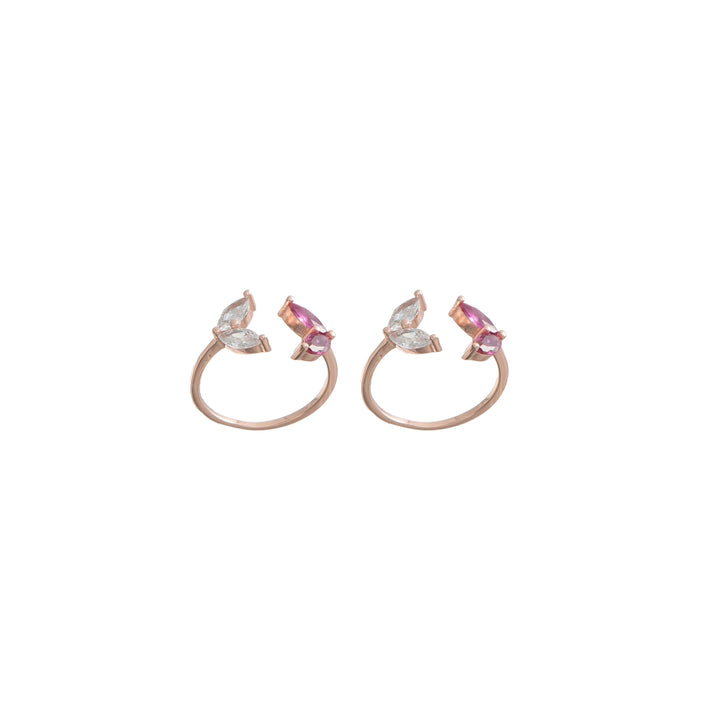 Rosegold Blush Petal Toe Ring - tassyasilver.com