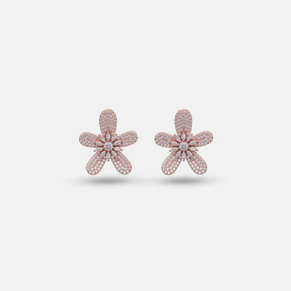 Rosegold Petal Studs - tassyasilver.com