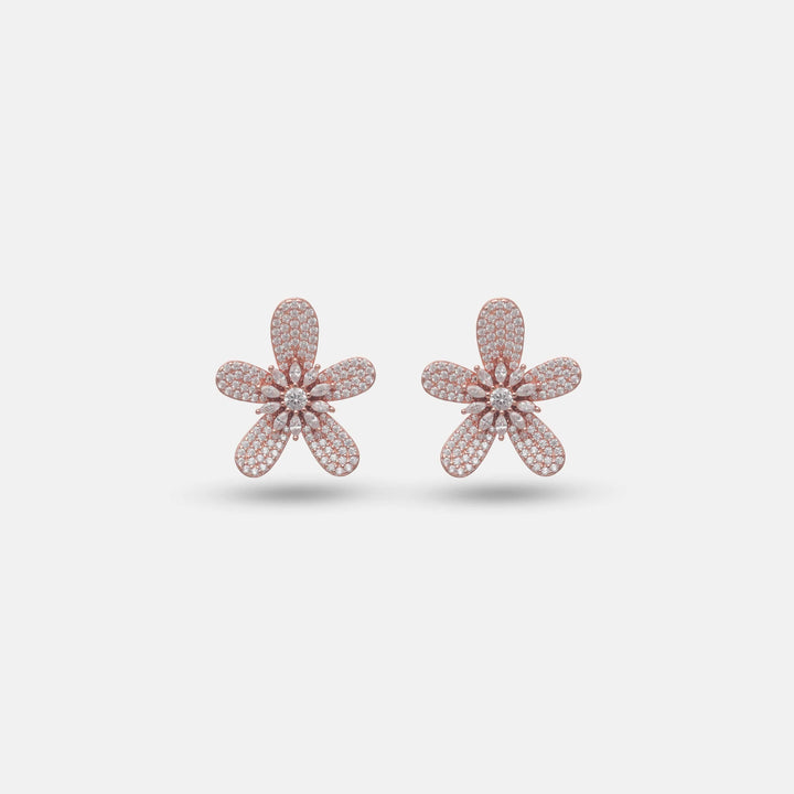 Rosegold Petal Studs - tassyasilver.com