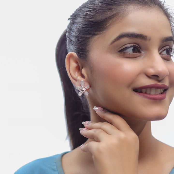 Rosegold Petal Studs - tassyasilver.com