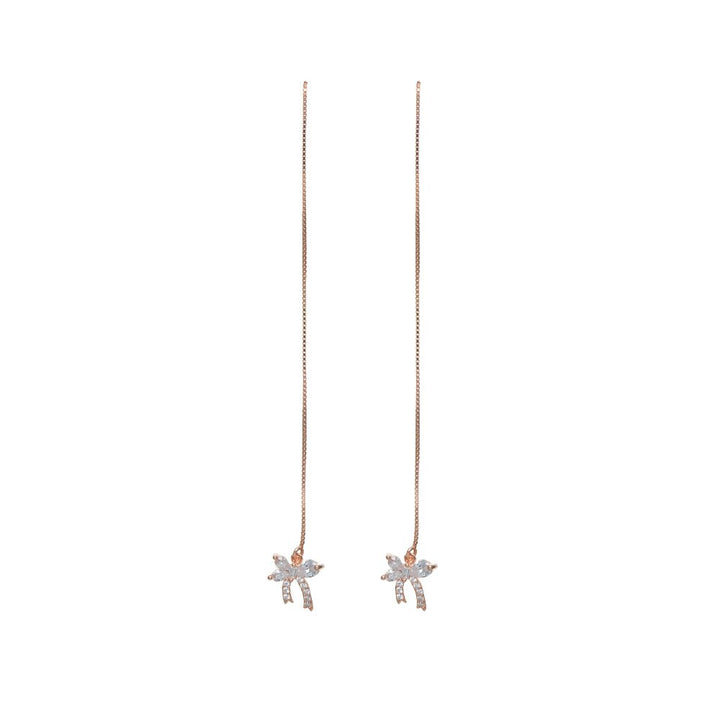 Rosy Flutter Threader Earrings - tassyasilver.com